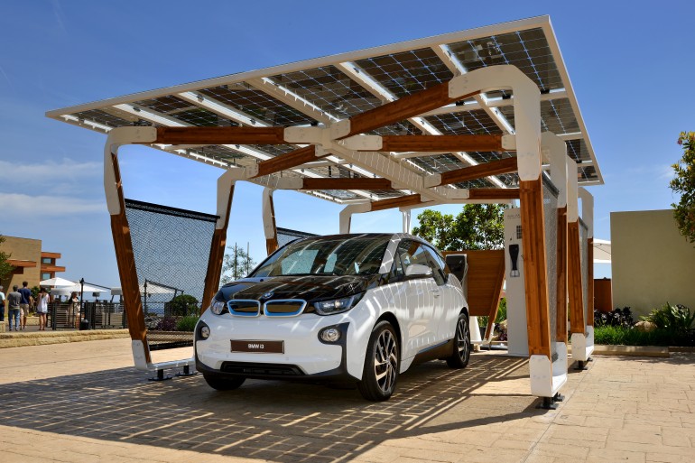 This BMW Comes With A Solar Carport That Charges Your Car